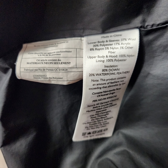 Eddie Bauer Womens Olive Wool Blend Hooded Down Puffer Coat-Size S - Picture 5 of 11